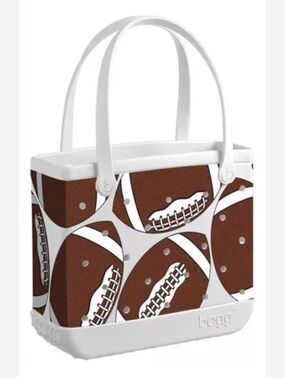 New Bogg Bag Tote “fair catch” Football Print - Medium “baby” size